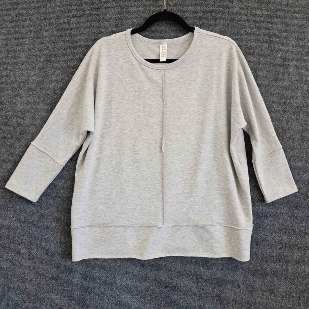 SPANX Perfect Length Top Dolman 3/4 Sleeve Heather Gray Medium